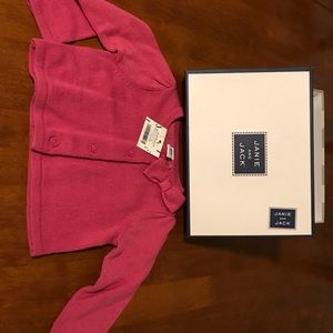 Janie and jake 6-12m pink cardigan